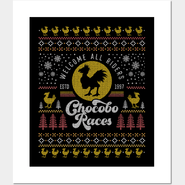 Chocobo Races Ugly Sweater Wall Art by Lagelantee
